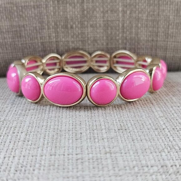 Women Bracelet Pink/Gold Fashion Jewelry Wrist Band Adjustable - Picture 4 of 7